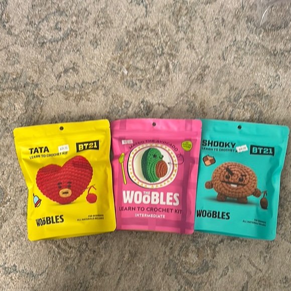 Crochet Woobles Kit TATA MAETO THE AVOCADO AND SHOOKY set of 3